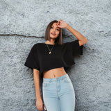 Top Feminino Manga Curta Valquíria