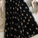 Saia Longa de Tule Feminina Coração Lenir