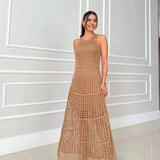 Vestidos Feminino malha vazada Anastacia