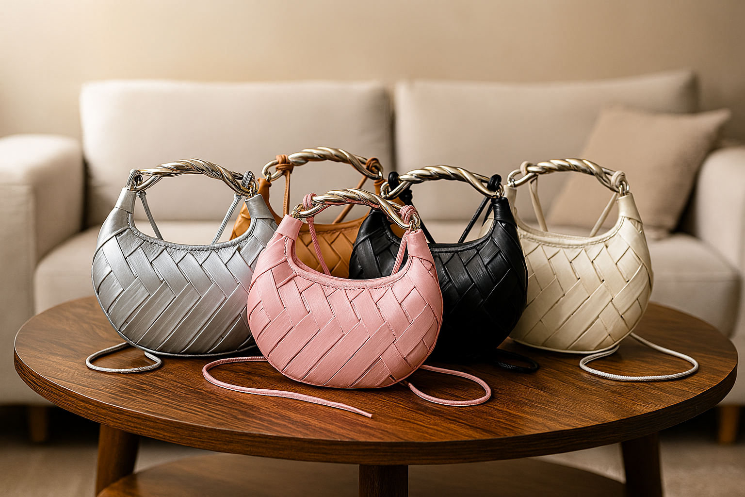 Bolsa Feminina de Luxo Americana De Couro Sintético