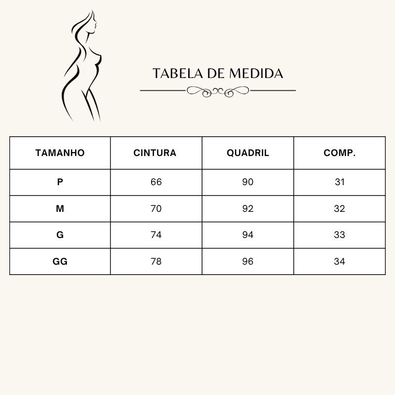 Shorts Feminino Cintura Alta Mari