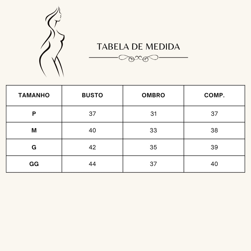 Top Feminino Manga Curta Valquíria