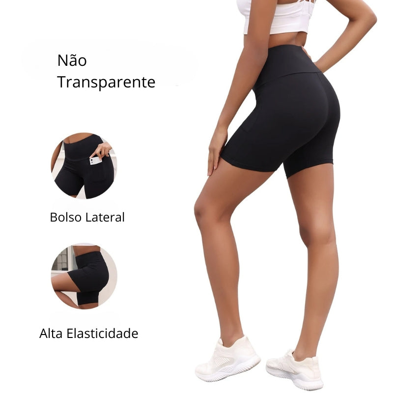 Shorts Feminino Com Bolso Lateral Iza