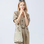 Bolsa Feminina de Madeira Vazado Raimara