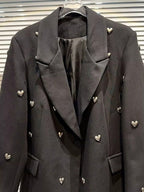 Blazer feminino design sofisticado Coração Romana