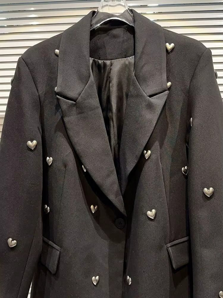Blazer feminino design sofisticado Coração Romana