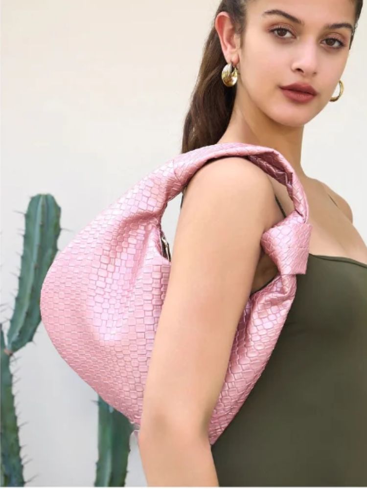 Bolsa Feminina De Couro Sintético Com Alça de Nó Zarai