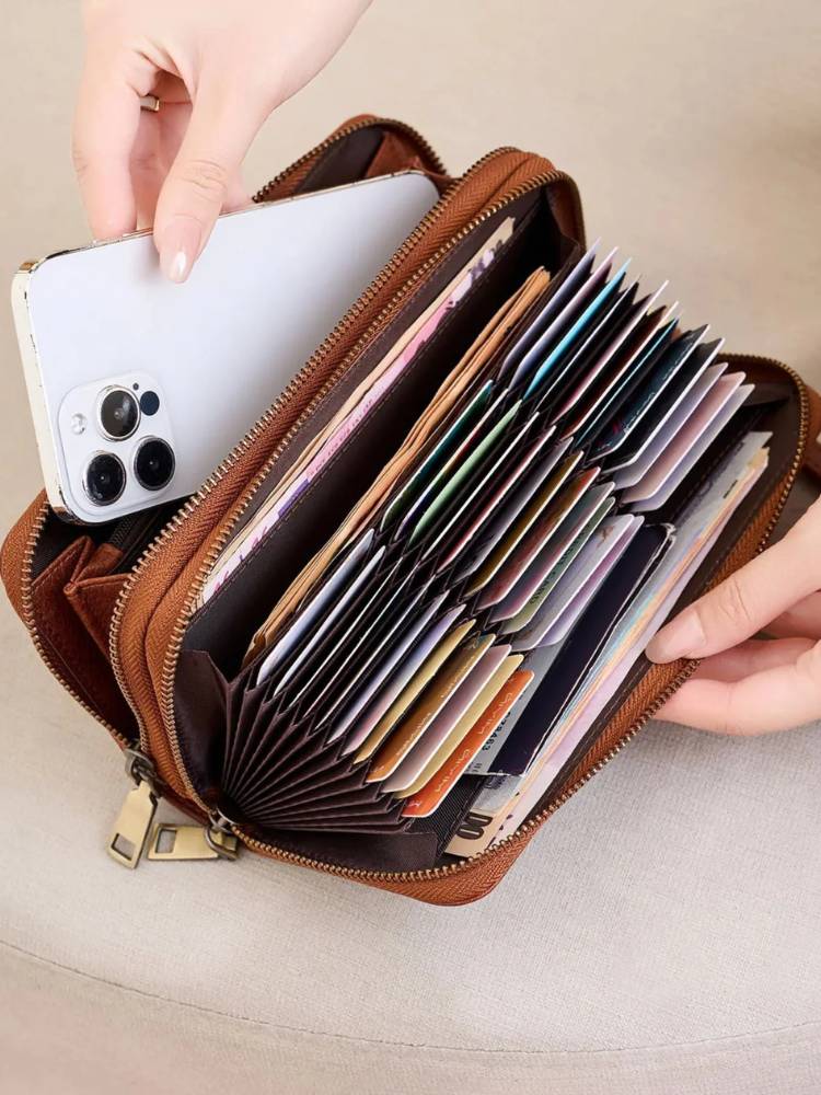 Carteira Feminina Com Zíper Duplo Lis