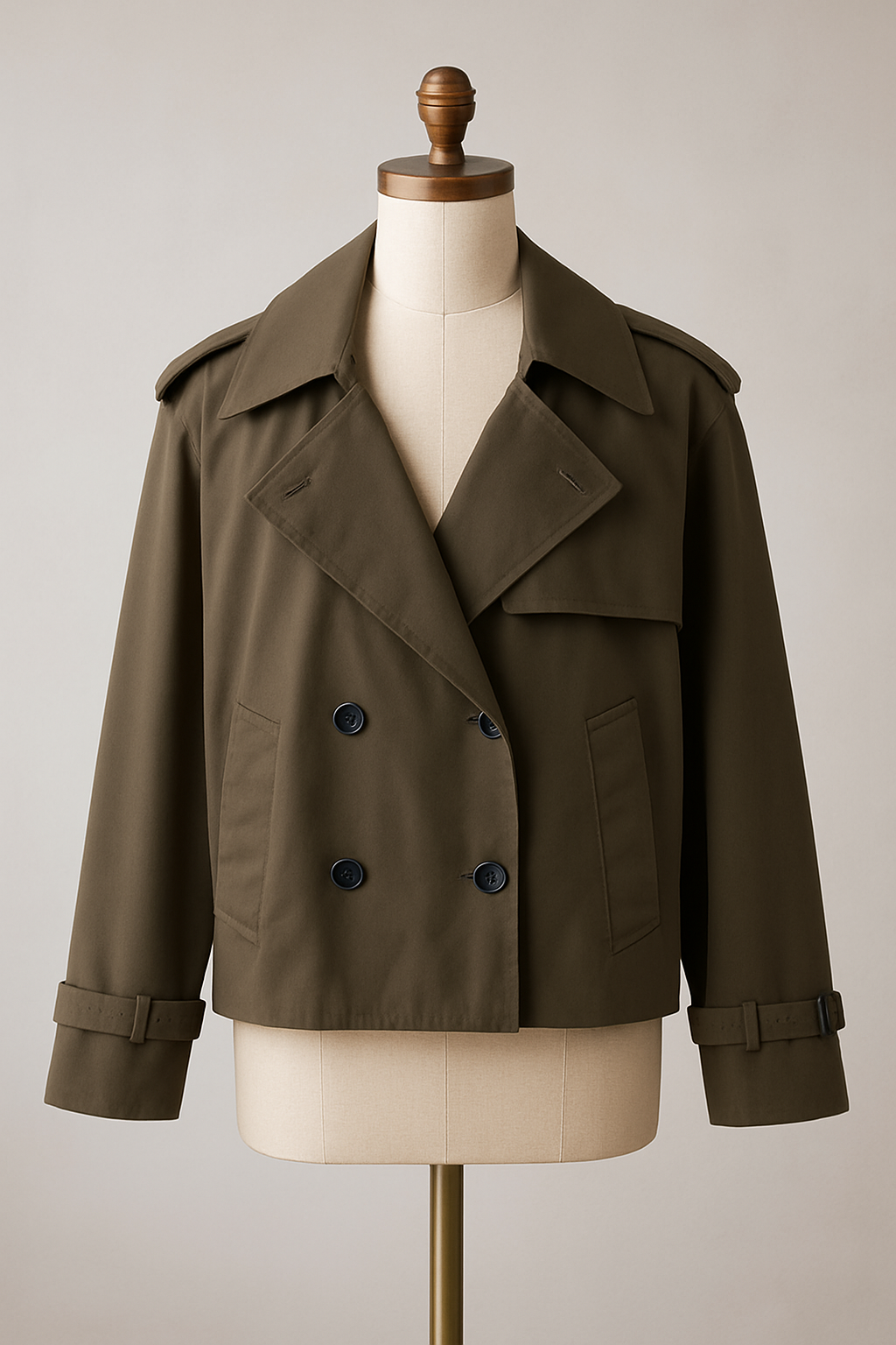 Jaqueta Feminina Trench Lapela