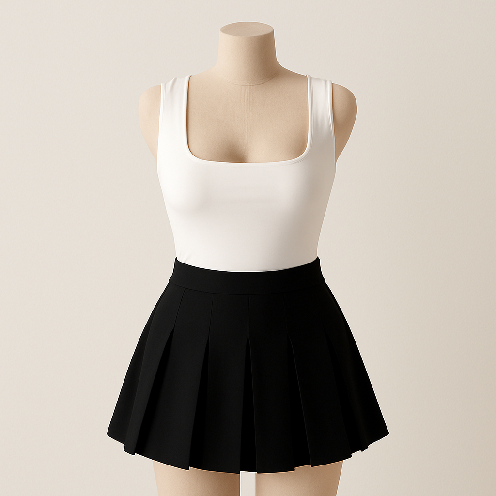 Body feminina Decote Quadrado Perla