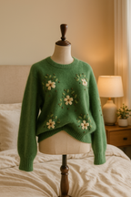 Sueter Feminino Bordado Florais Agnes