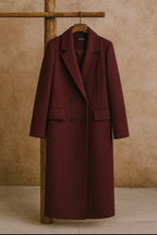 Casaco de Lã Feminino Borgonha Rubia