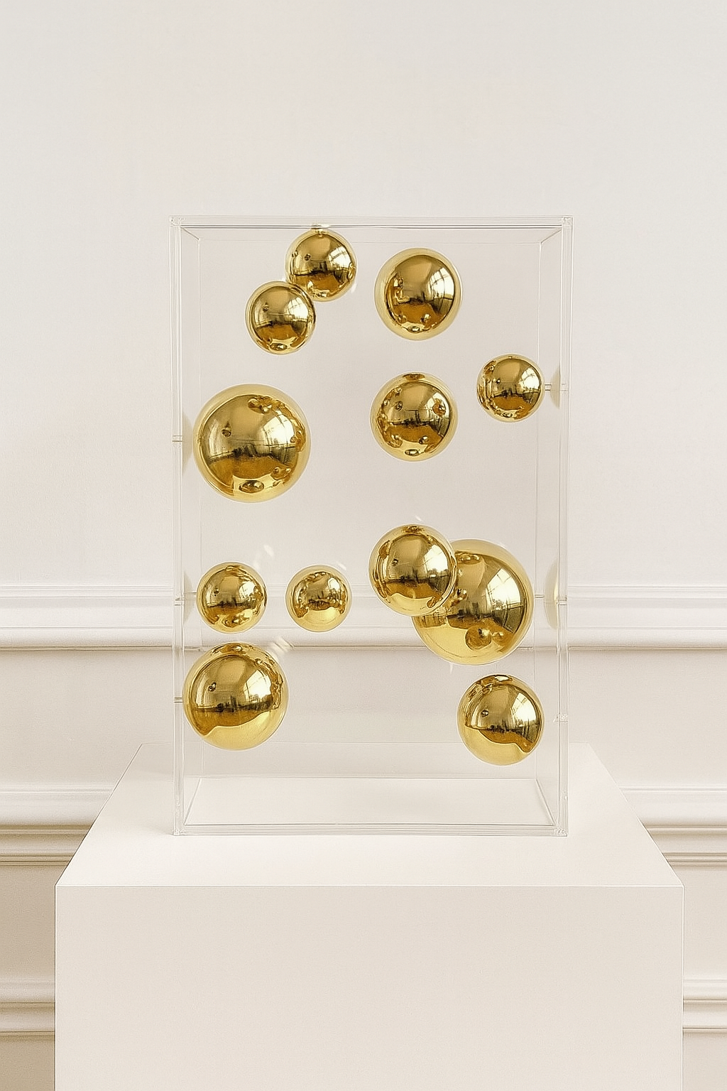 Moderno Acrílico Quadrado De Bolas