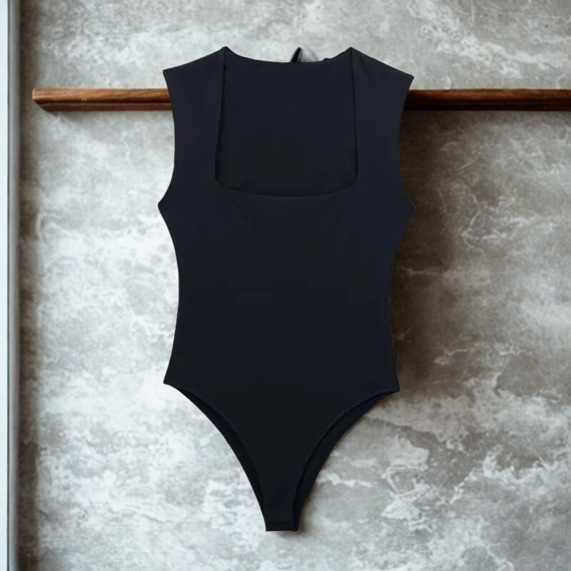 Body feminina Decote Quadrado Perla