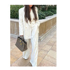 Conjunto Feminino Blazer Listrado  kyla