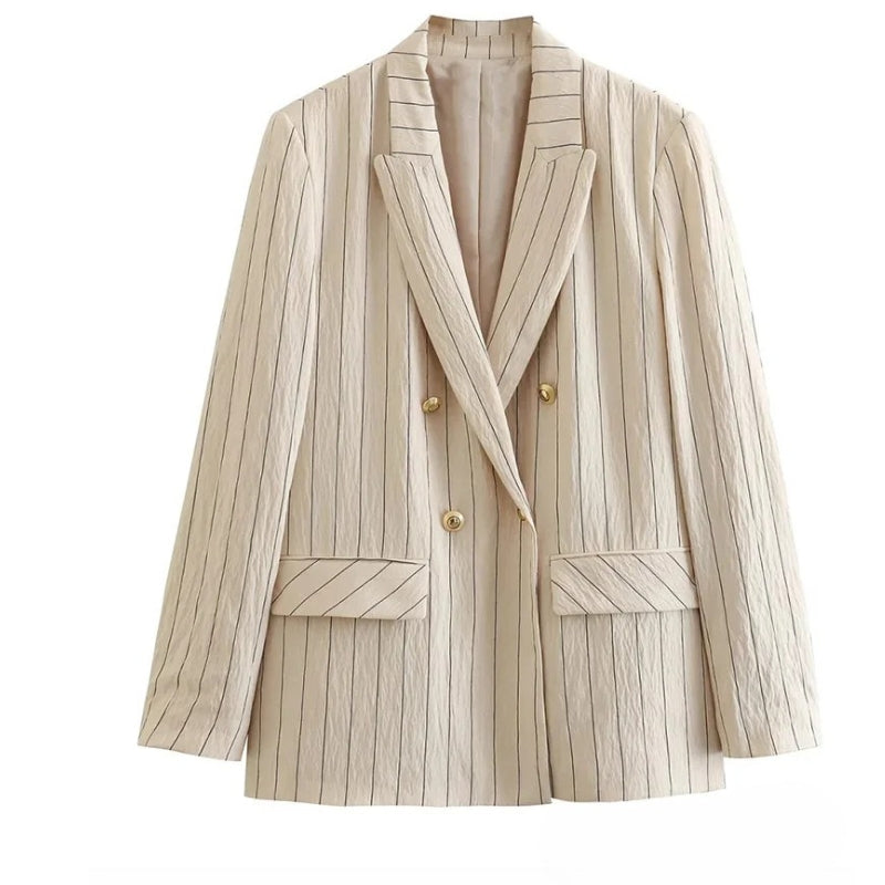 Conjunto Feminino Blazer Listrado  kyla