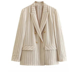 Conjunto Feminino Blazer Listrado  kyla