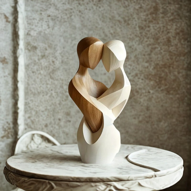 Estatua de Madeira Casal