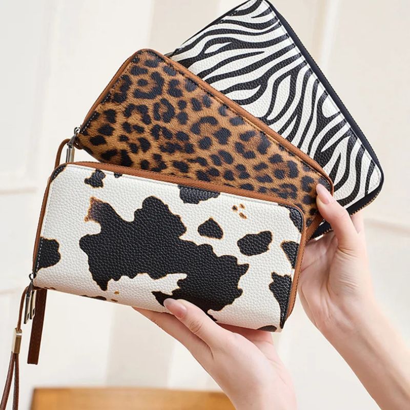 Carteira Feminina Com Zíper Duplo Lis