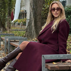 Casaco de Lã Feminino Borgonha Rubia