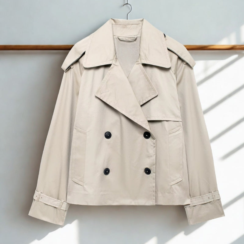 Jaqueta Feminina Trench Lapela