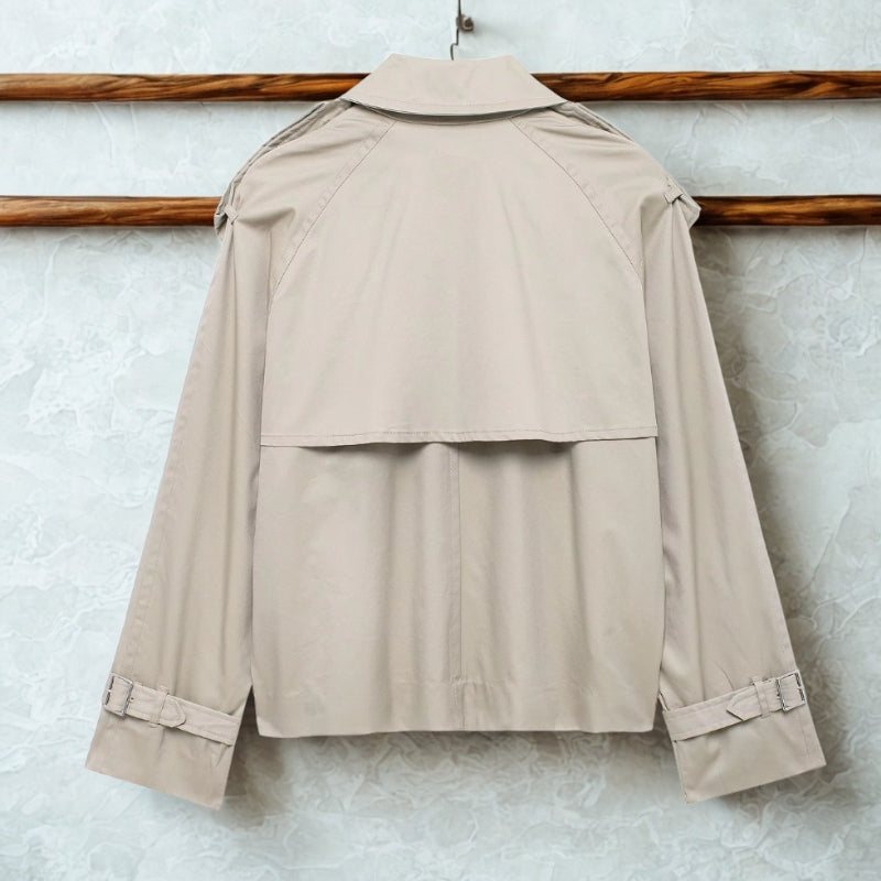 Jaqueta Feminina Trench Lapela