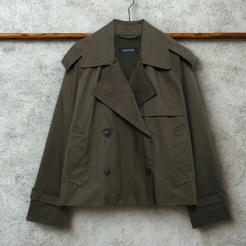 Jaqueta Feminina Trench Lapela