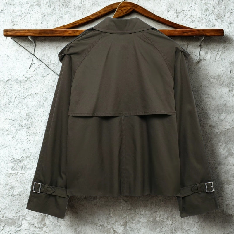 Jaqueta Feminina Trench Lapela