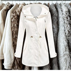 Jaqueta feminina com capuz e zíper