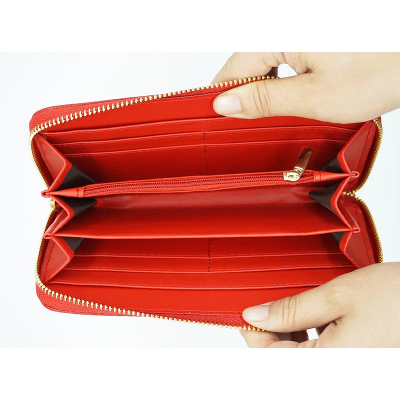 Carteira Feminina Couro Flor Sirlene