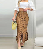 Saia Longa Feminina Com Borla Samir