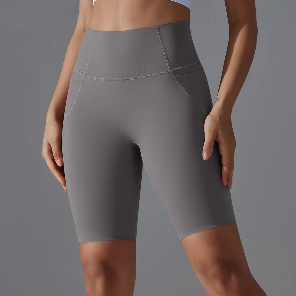 Shorts De Ginastica Fitness Cintura Alta Belinda