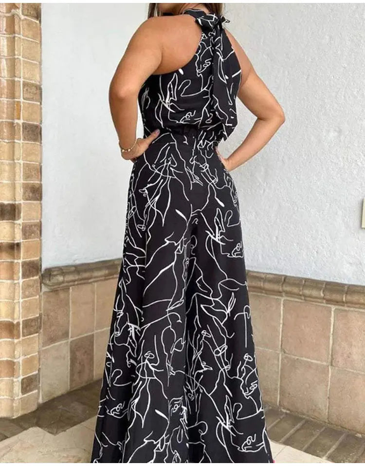 Macacão Feminino Elegante Estampa Casual Ivana