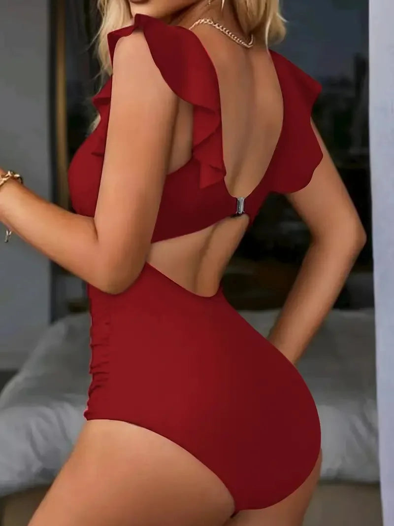 Maiô Feminino de Malha decote V Ingrid