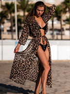 Saída De Praia Estampa Leopardo Liz