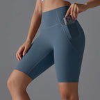 Shorts De Ginastica Fitness Cintura Alta Belinda