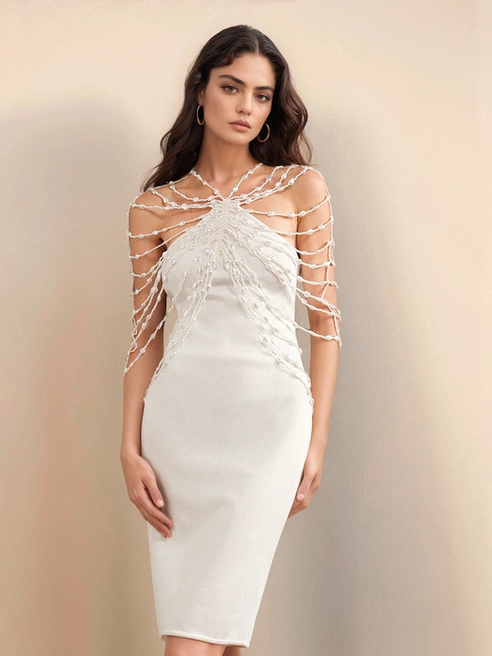 Top Feminino Colar de Pérolas Danila