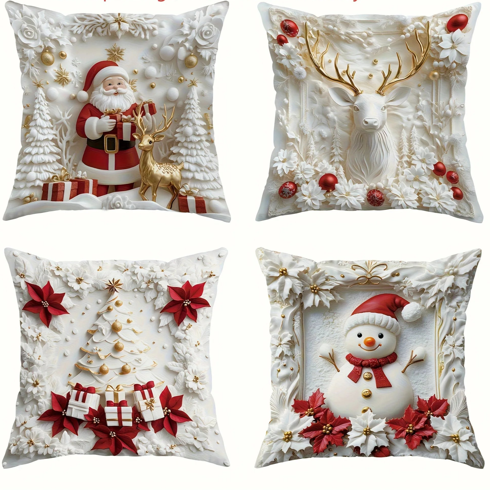 Capa de almofada para sofá, decoração para casa, presente de Ano Novo