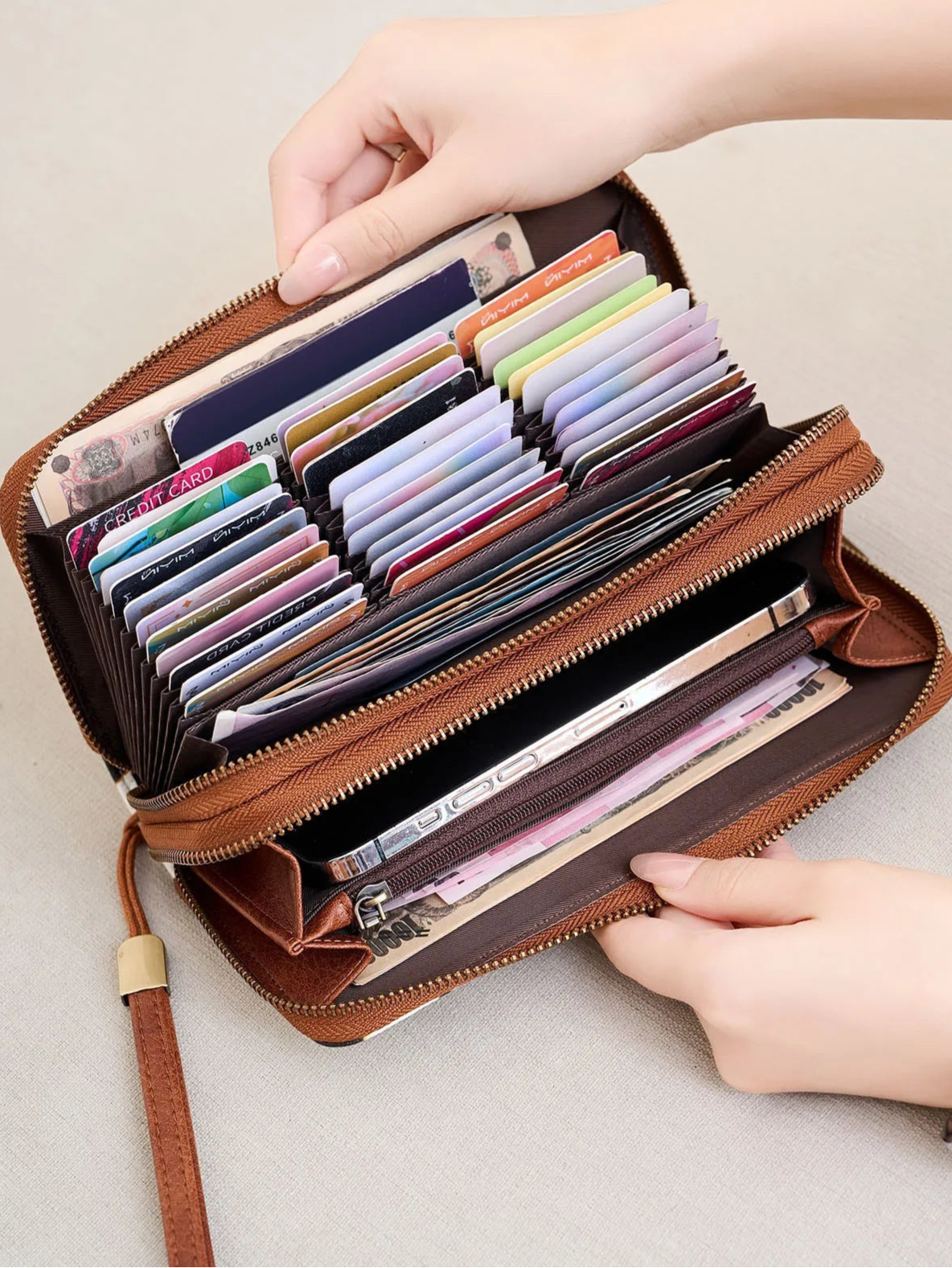Carteira Feminina Com Zíper Duplo Lis