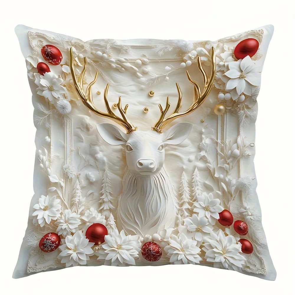 Capa de almofada para sofá, decoração para casa, presente de Ano Novo