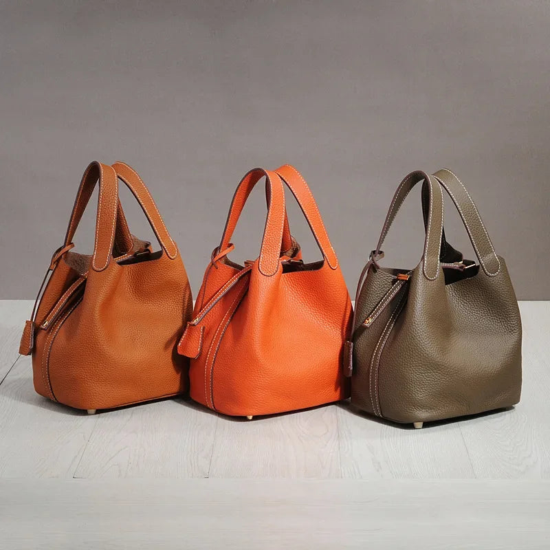 Bolsa Feminina De Couro legítimo Super Macia Dalva