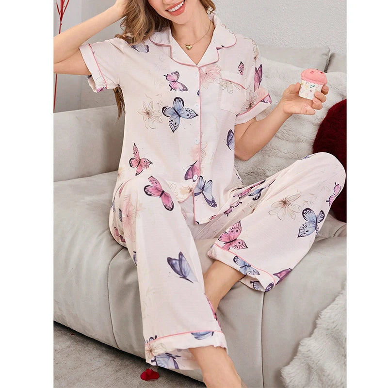 Conjunto Feminino Pijama Borboletas Jéssica