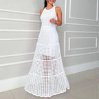 Vestidos Feminino malha vazada Anastacia