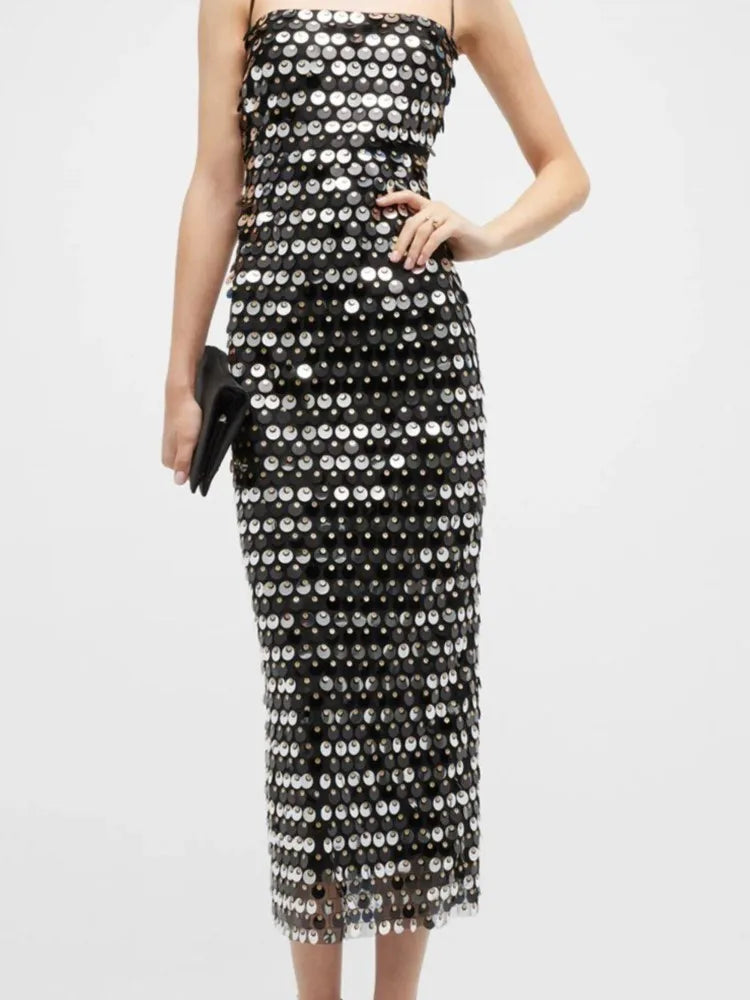 Vestido Tubinho de Lantejoulas Ariel