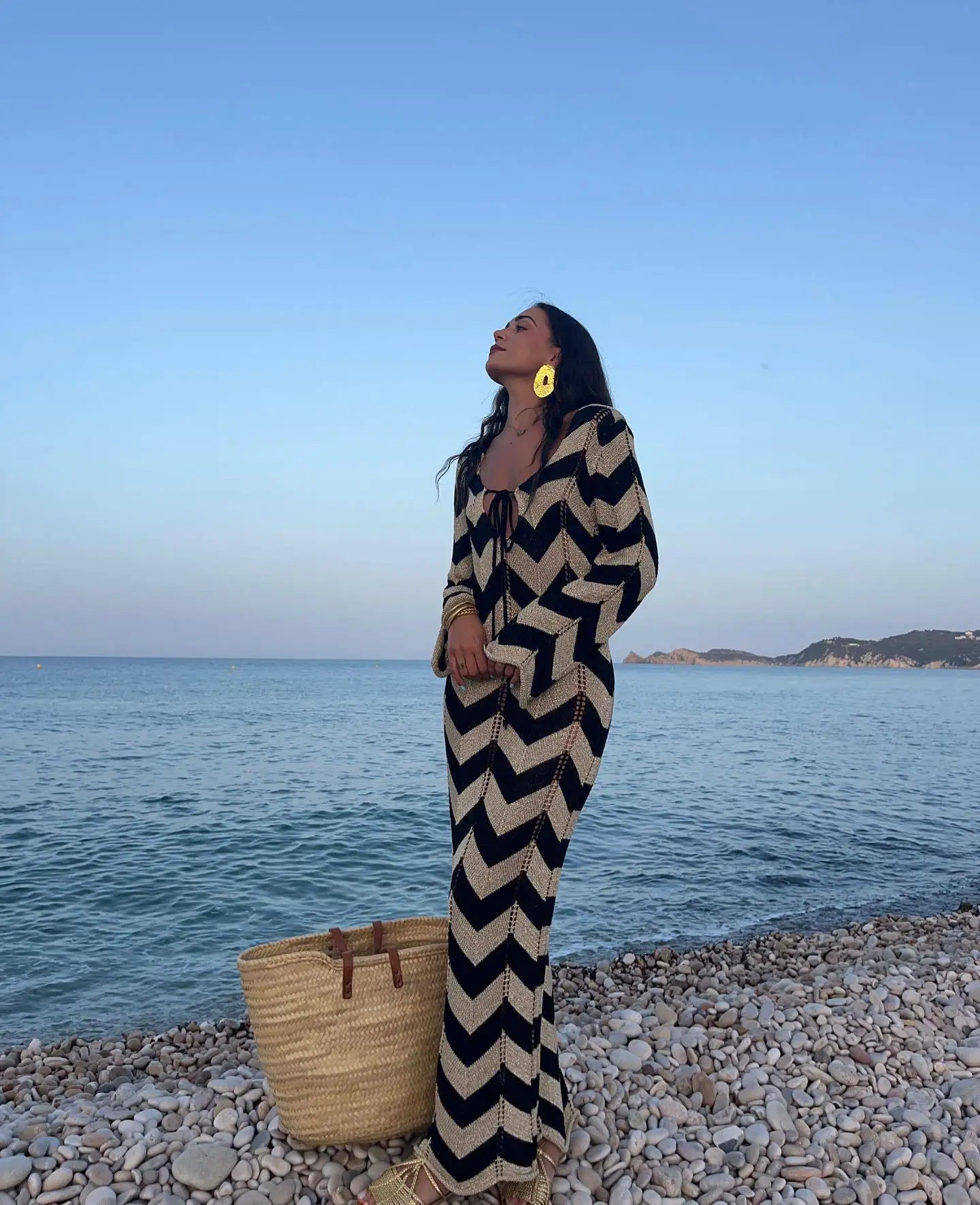 Saída de Praia Longo Listrado Maitê