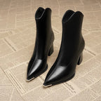 Bota feminina de Couro Gleide
