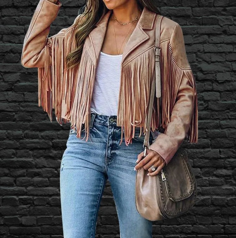 Jaqueta Feminina De Franja Betina