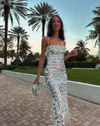 Vestido Tubinho de Lantejoulas Ariel