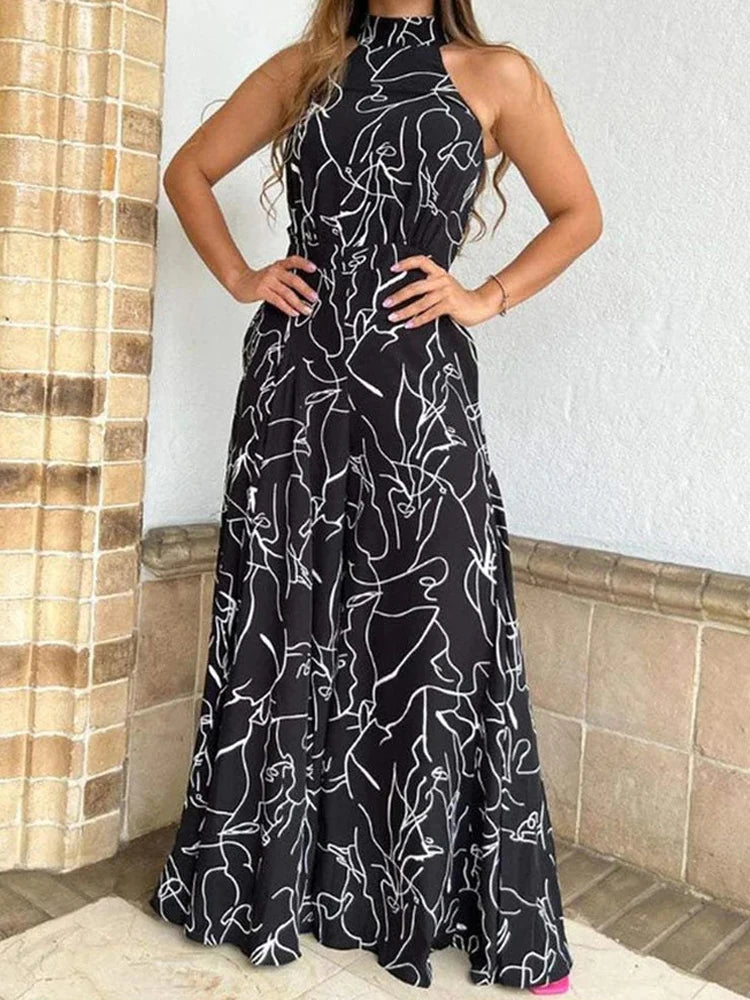 Macacão Feminino Elegante Estampa Casual Ivana