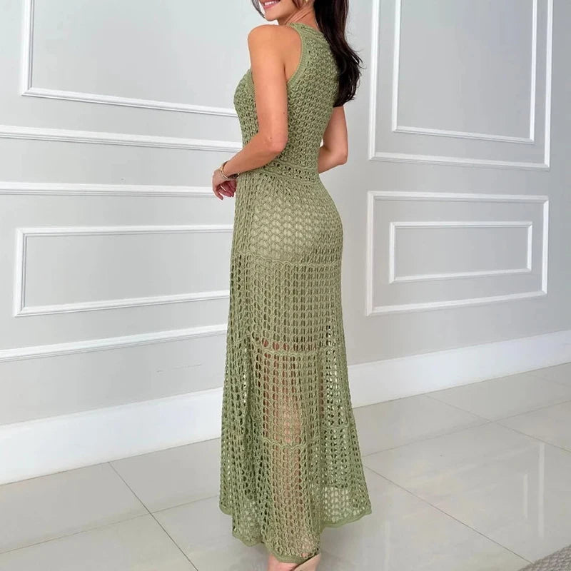 Vestidos Feminino malha vazada Anastacia